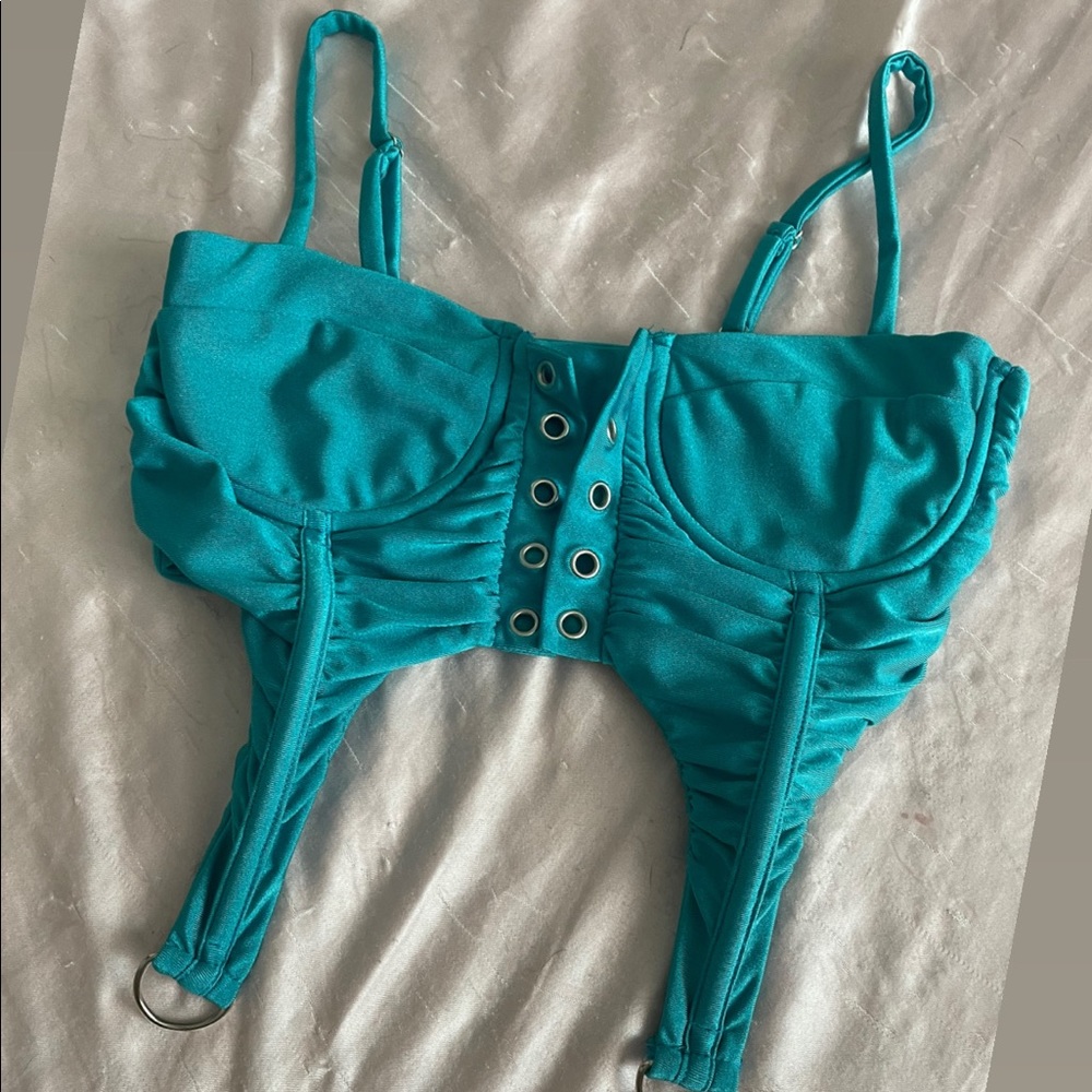 Turquoise crop top